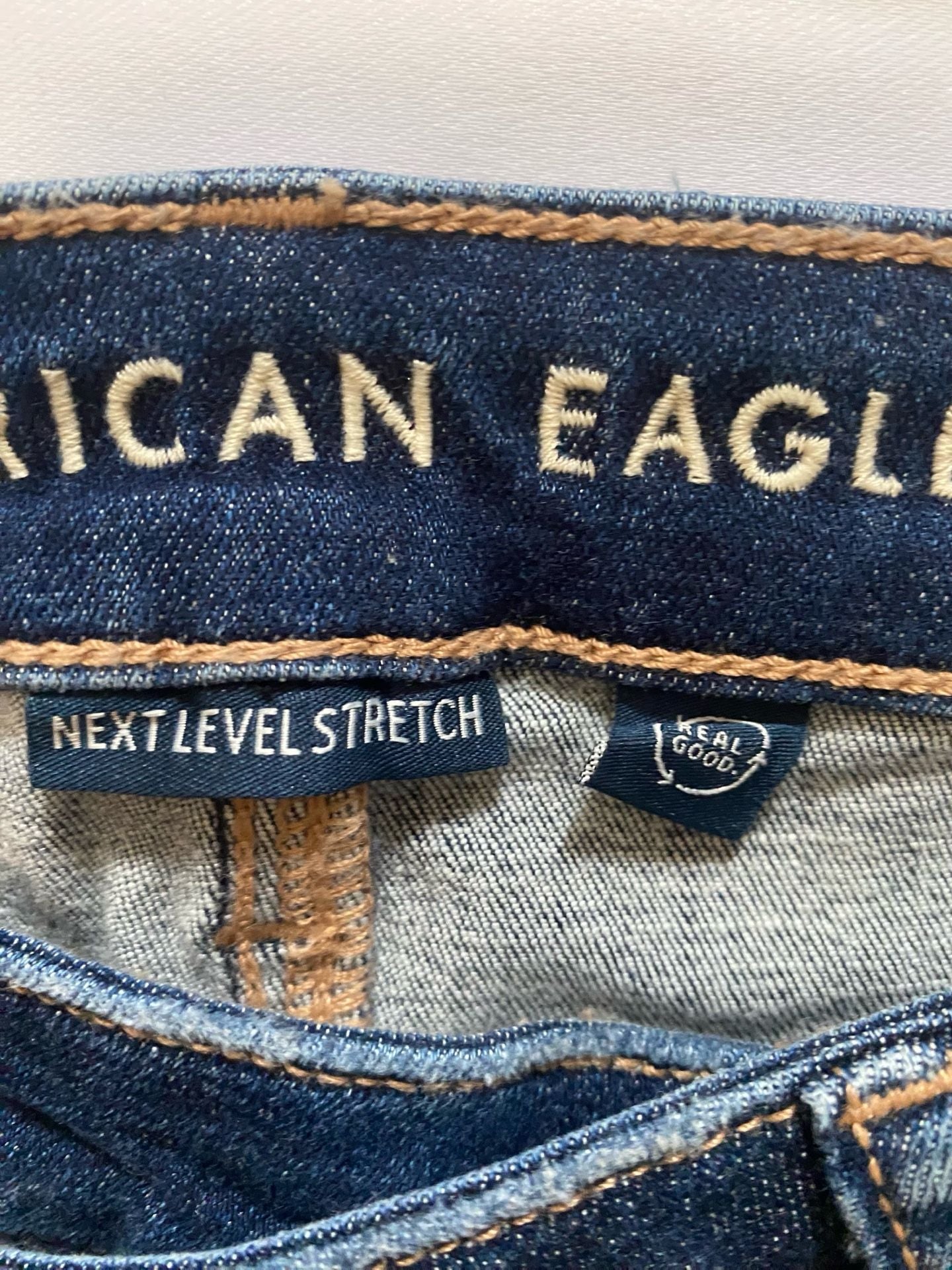 American Eagle Next Level Stretch Jeans Size 12 Distressed Skinny 11