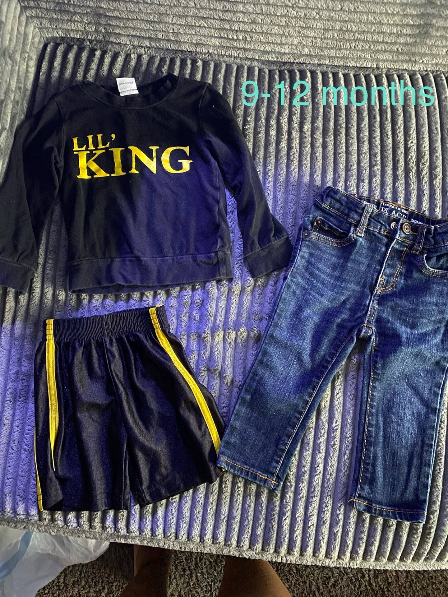Baby Boy Lil King Outfit Set Size 9-12 Months 1