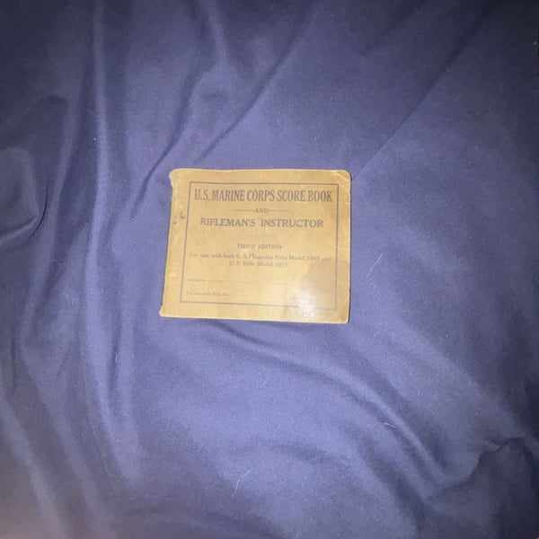 US Marine Corps Score Book and Rifleman's Instructor Third Edition