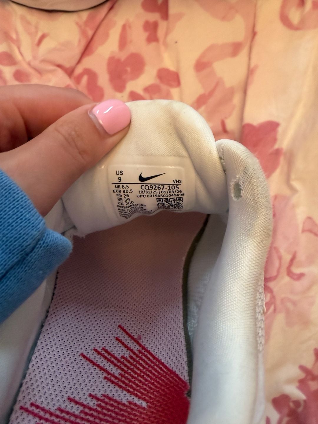 Nike Zoom Span 3 Size 9 White Pink Running Shoes CQ9267-105 4