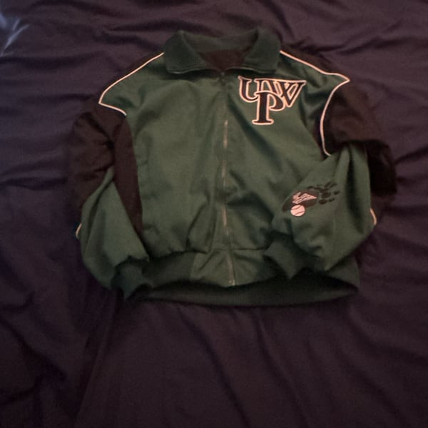 Ranger Baseball Green Black Varsity Track Jacket