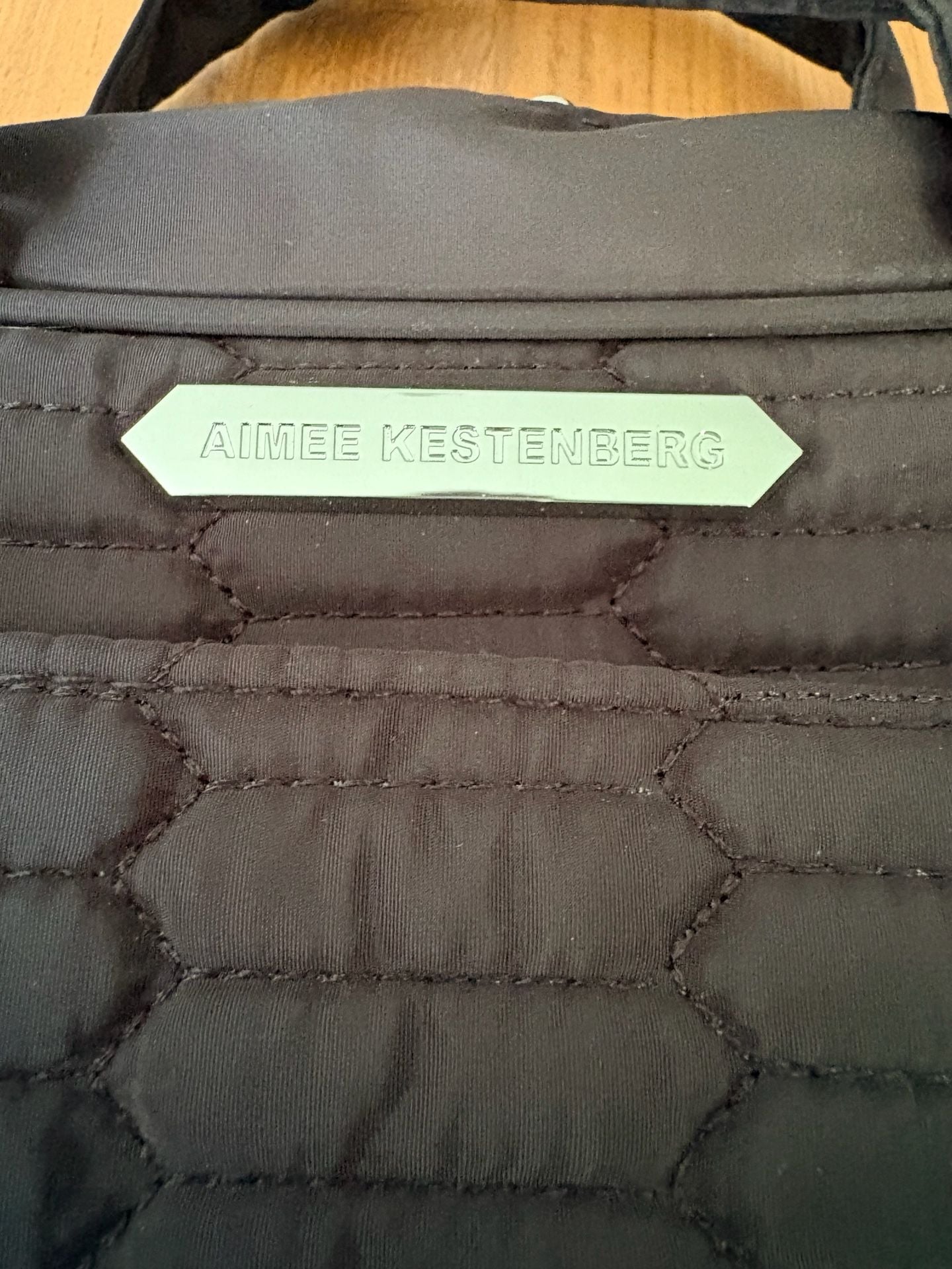 Aimee Kestenberg Hanging Black Quilted Nylon Cosmetic Travel Toiletries Bag 8