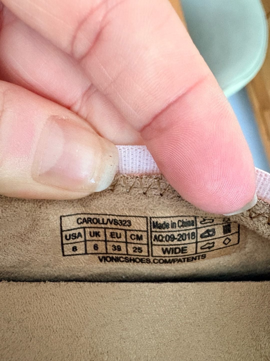 Vionic Caroll Ballet Flat Pink Leather Slip On Casual Flats Ladies Size 8  8