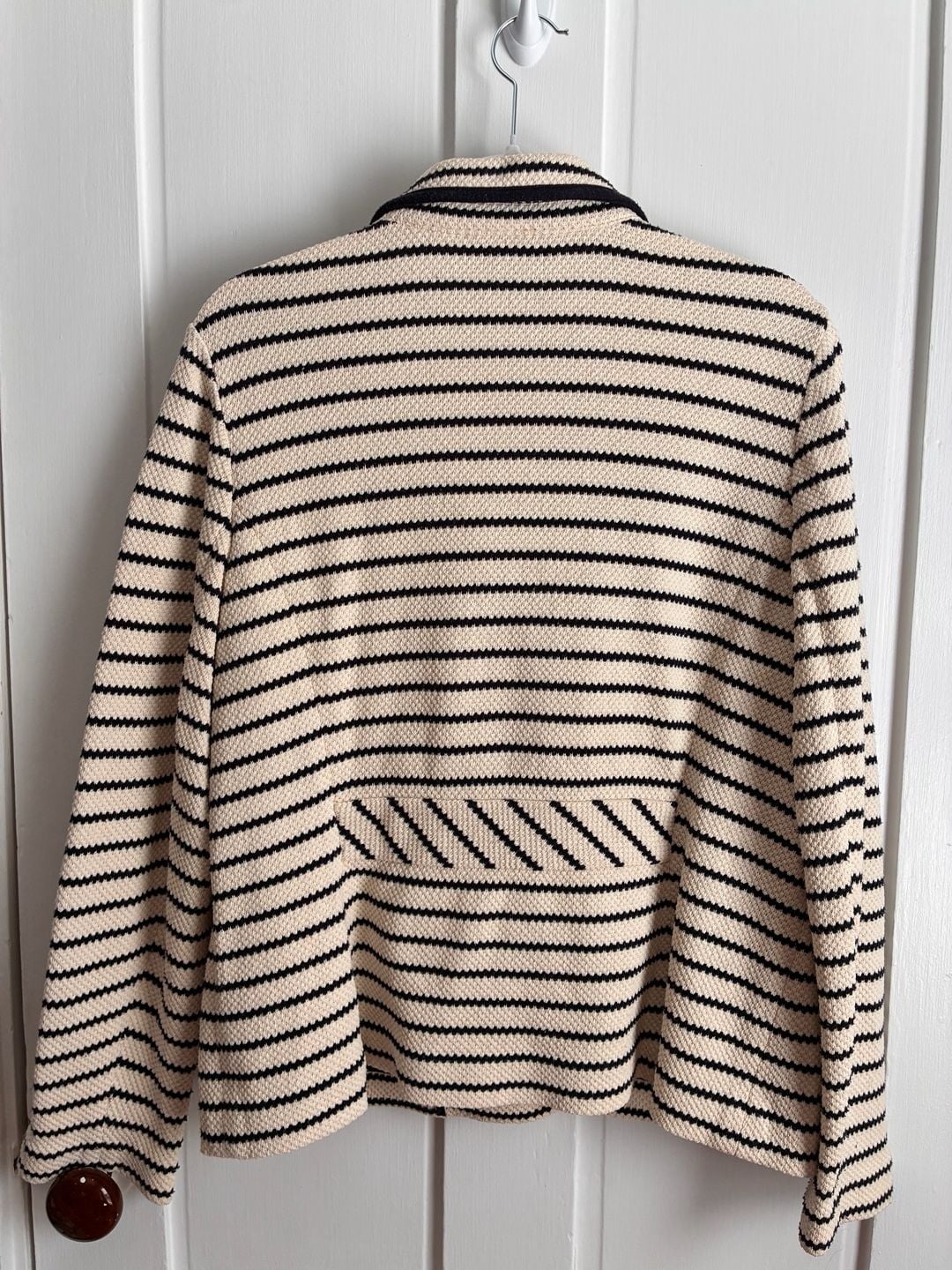 Talbots Striped Sweater Knit Blazer Size L 6