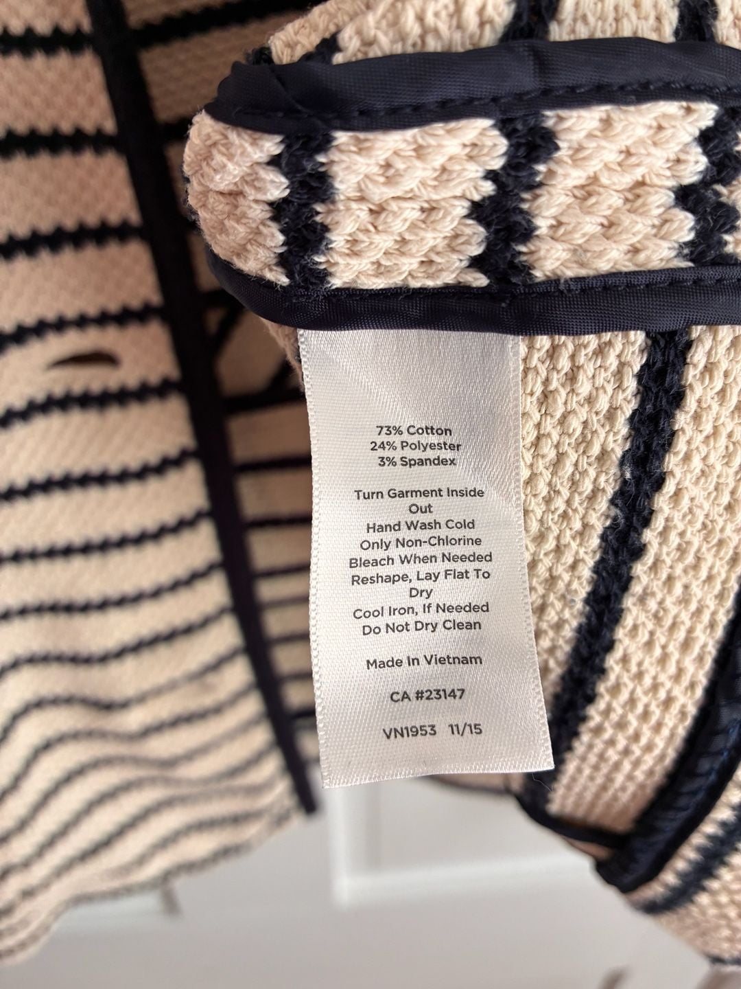 Talbots Striped Sweater Knit Blazer Size L 8