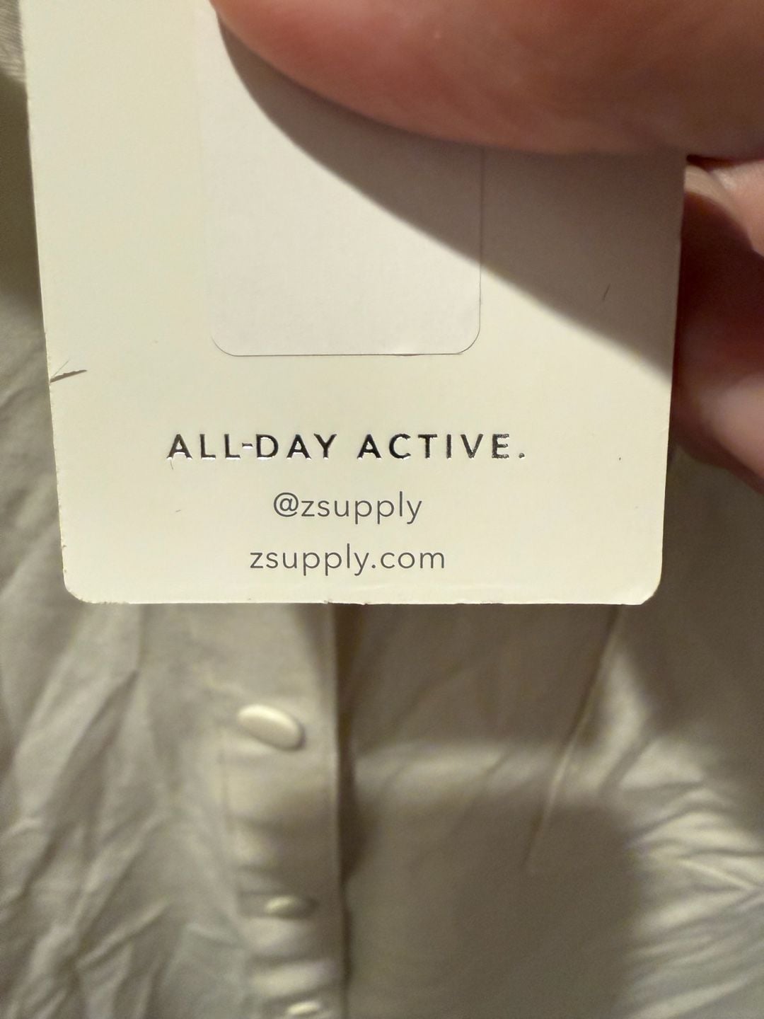 Z Supply Active Game Match Nylon Shirt Size L Cream 6