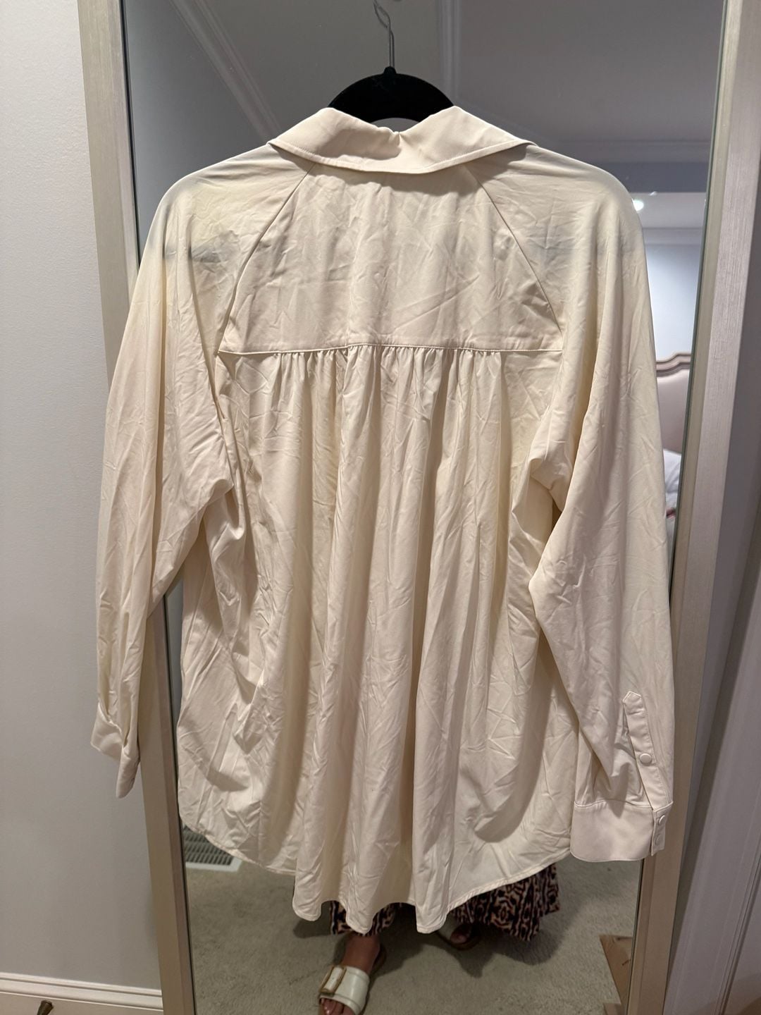Z Supply Active Game Match Nylon Shirt Size L Cream 8