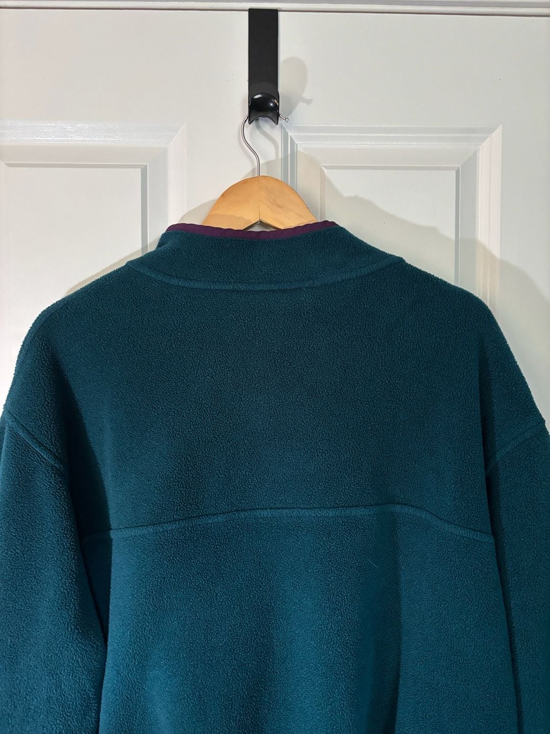 Vintage Lands End Polartec Fleece Snap Pullover XL Teal Purple like new! 8