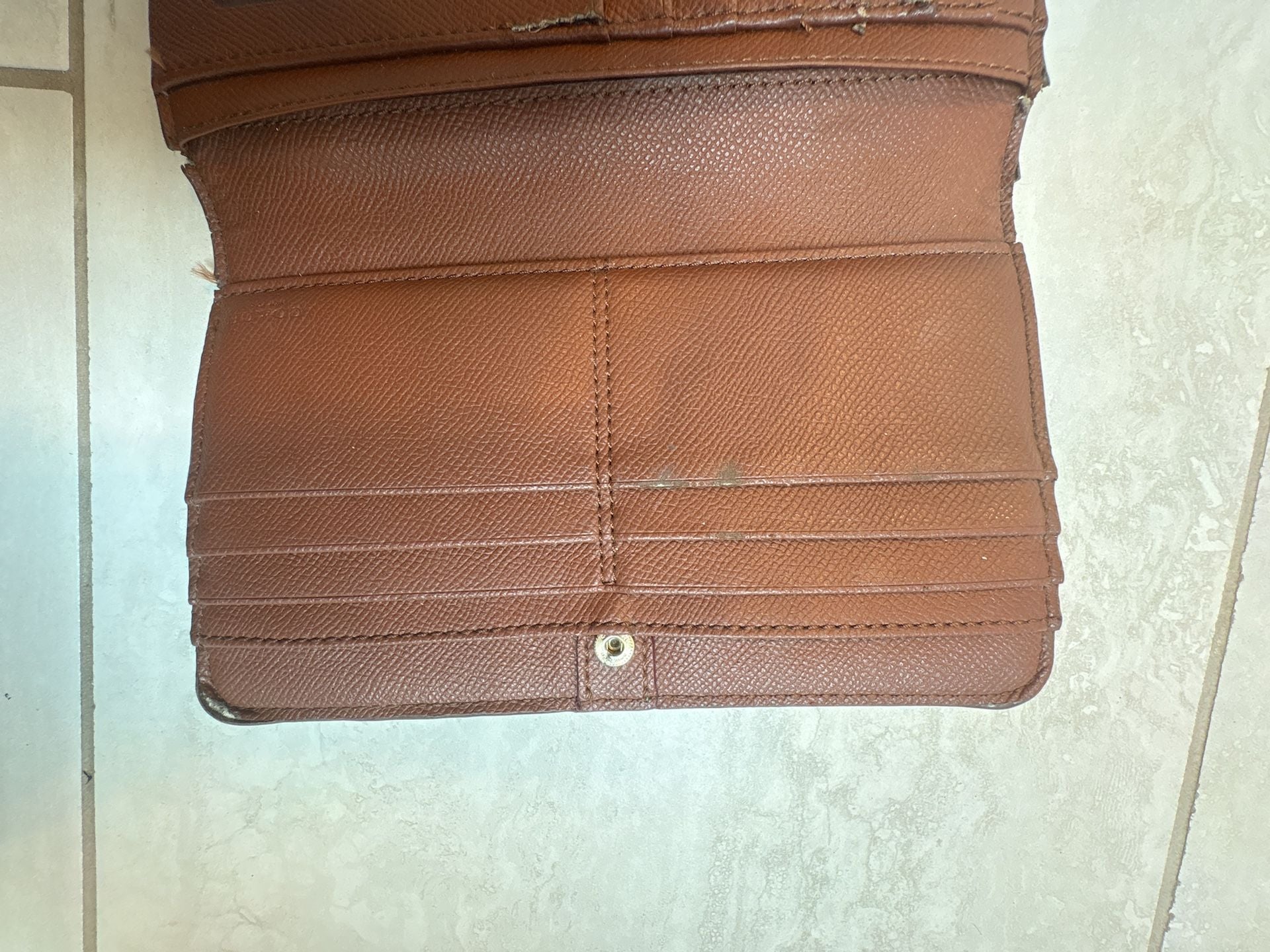 Coach Signature Slim Envelope Wallet Brown Coated Canvas 4