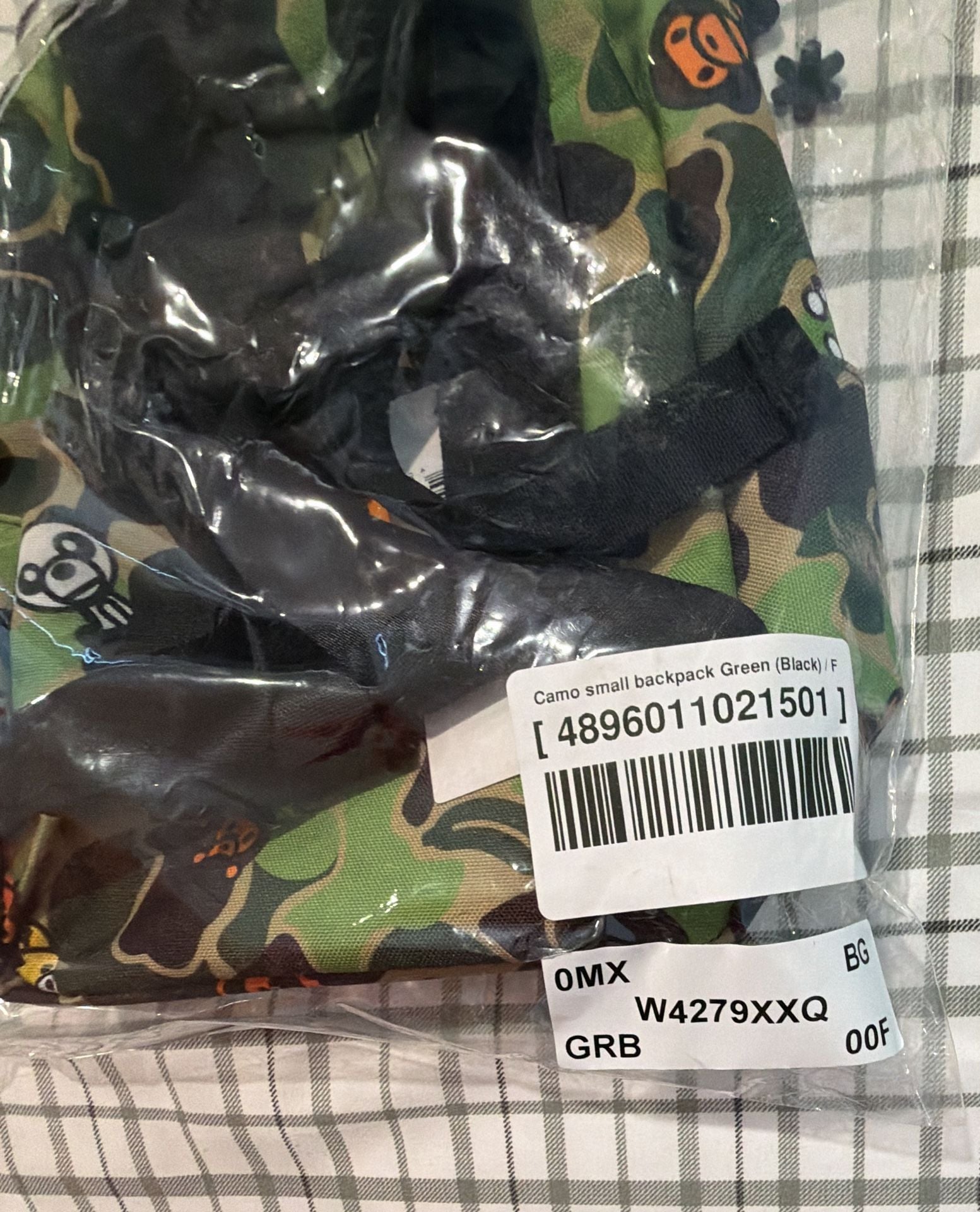 A Bathing Ape Baby Milo Camo Small Backpack Green Black BRAND NEW 5