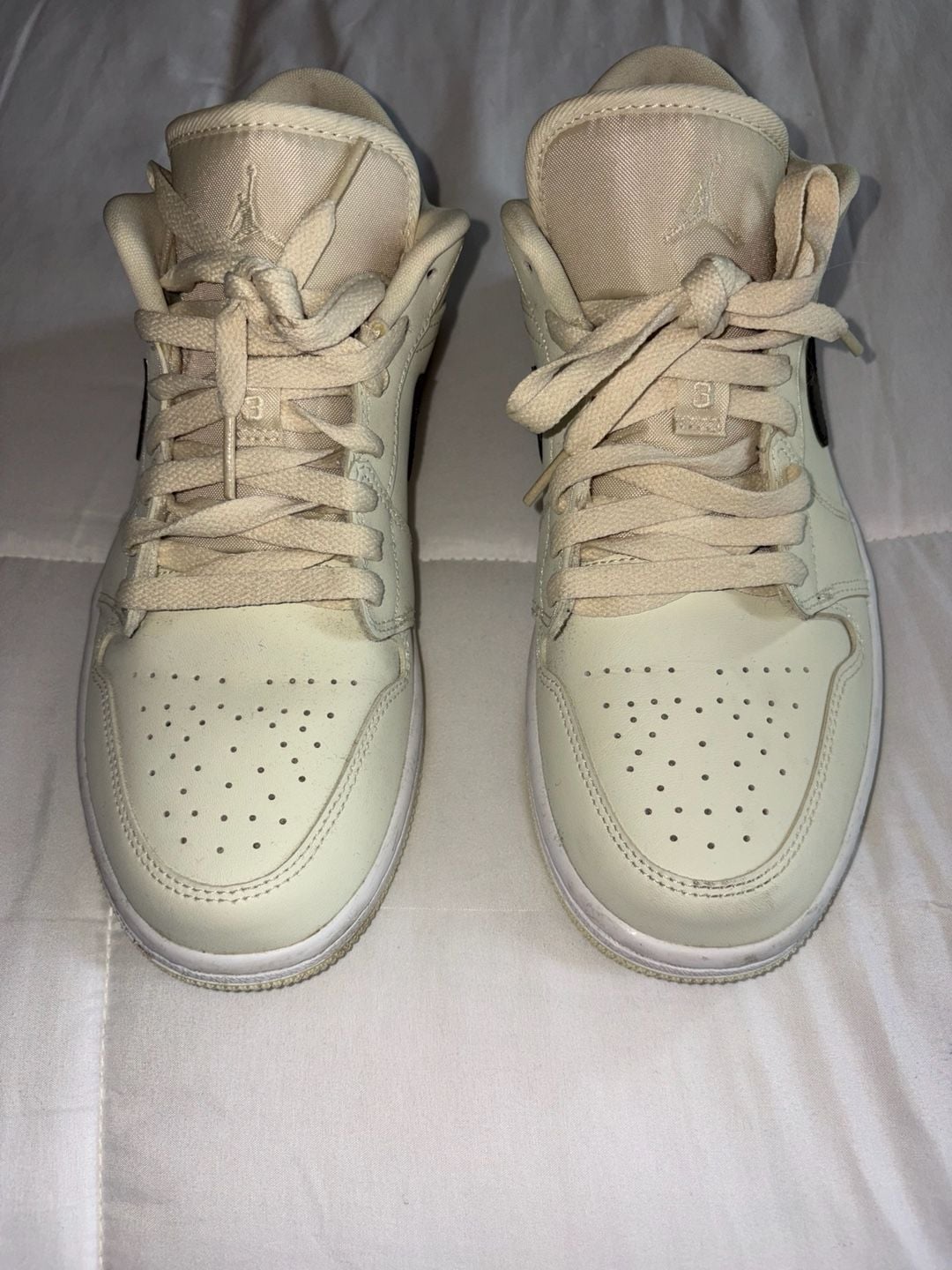 Jordan Air Jordan 1 Low Size 9 Coconut Milk White Black Sneakers 2