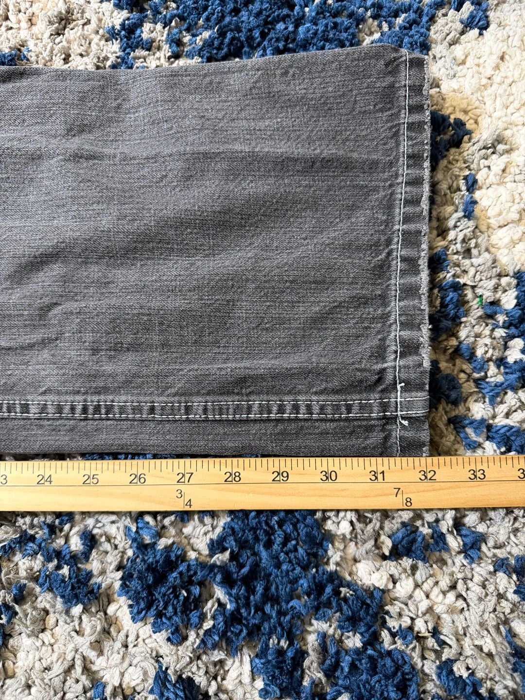 Akademiks Jeans Size 36 Gray Graphic Embroidered Baggy Denim 7
