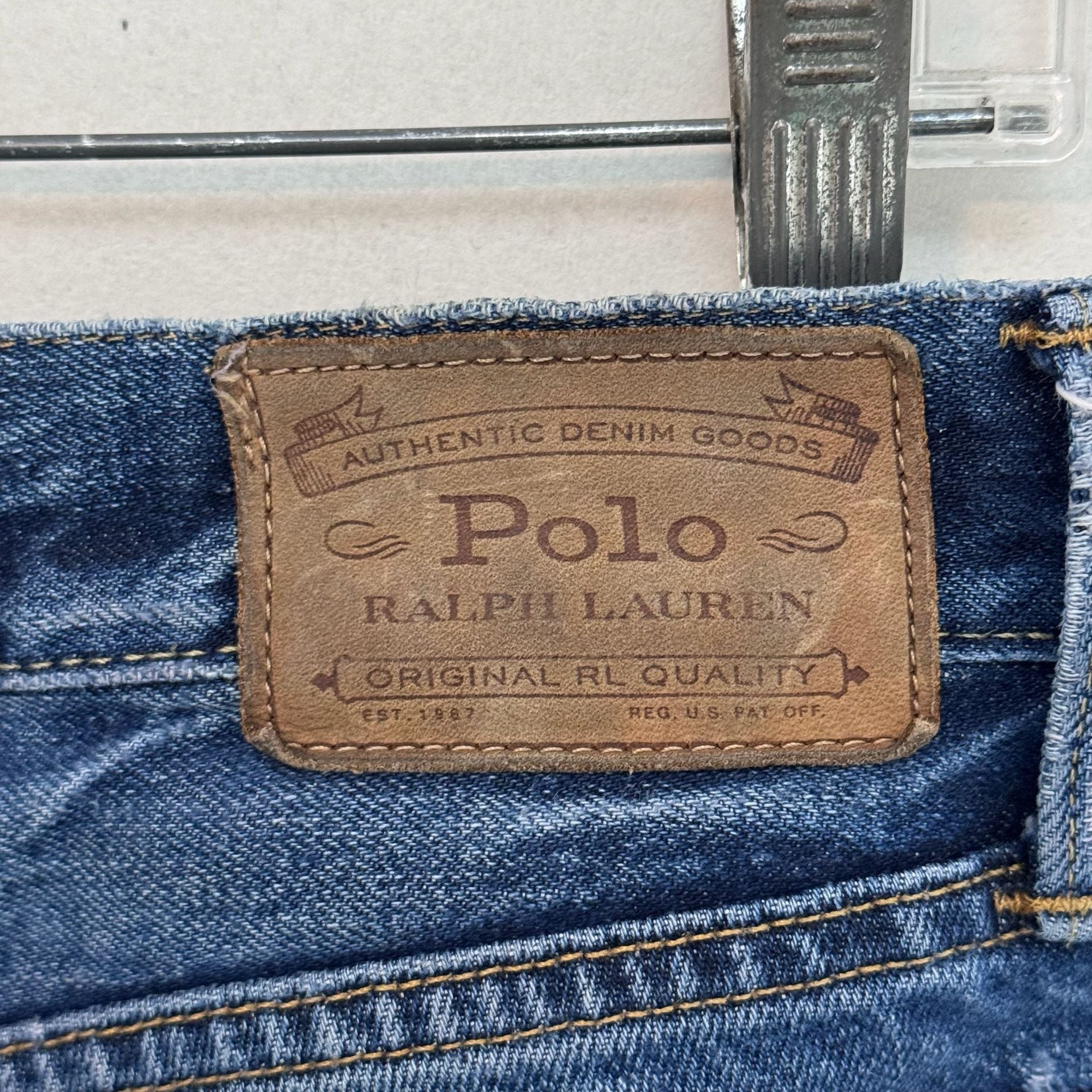 Modern Polo Ralph Lauren Distressed Patchwork Jeans Sz 34x30 Sullivan 5