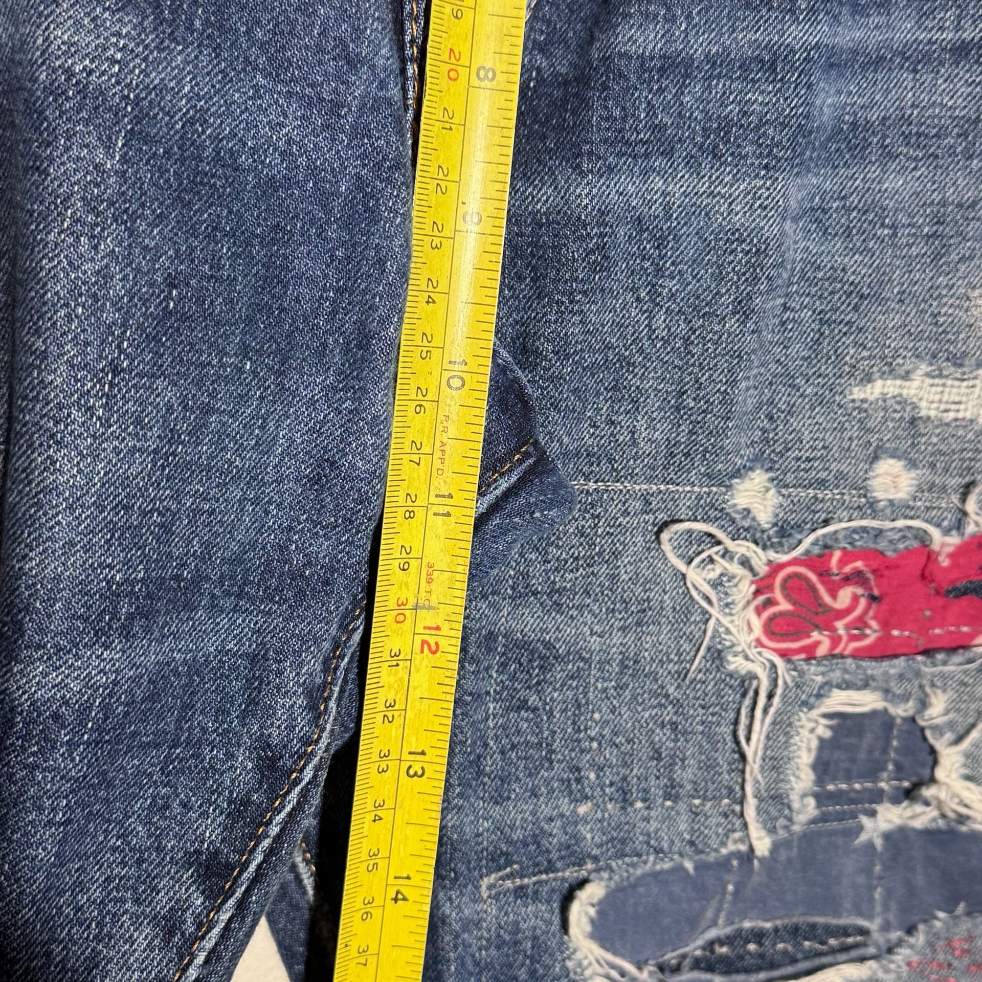 Modern Polo Ralph Lauren Distressed Patchwork Jeans Sz 34x30 Sullivan 7
