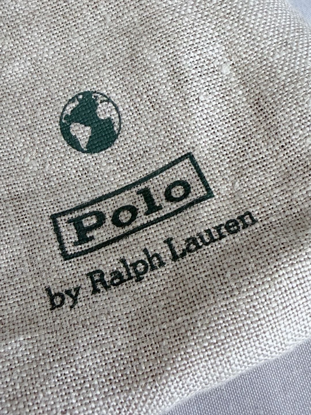 Polo By Ralph Lauren Drawstring Dust Bag Small Beige Linen 3