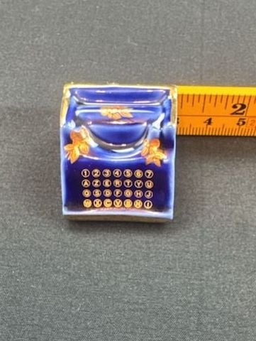 Limoges Cobalt Blue Typewriter Trinket Box 1