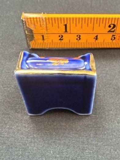 Limoges Cobalt Blue Typewriter Trinket Box 4