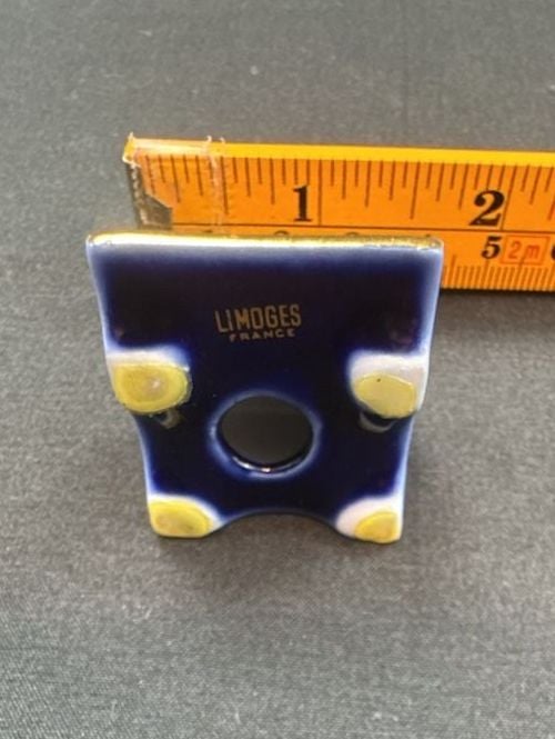 Limoges Cobalt Blue Typewriter Trinket Box 6
