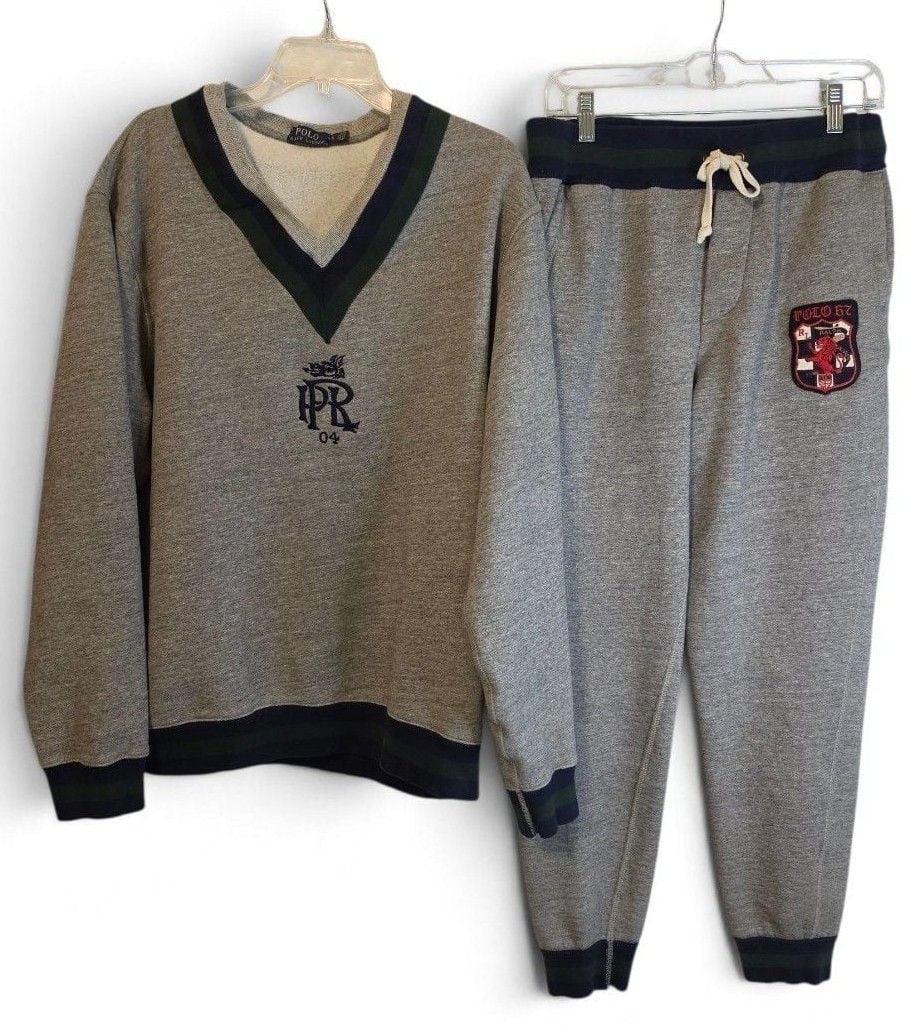 Polo Ralph Lauren Sweatshirt Set Size L&M Gray 2