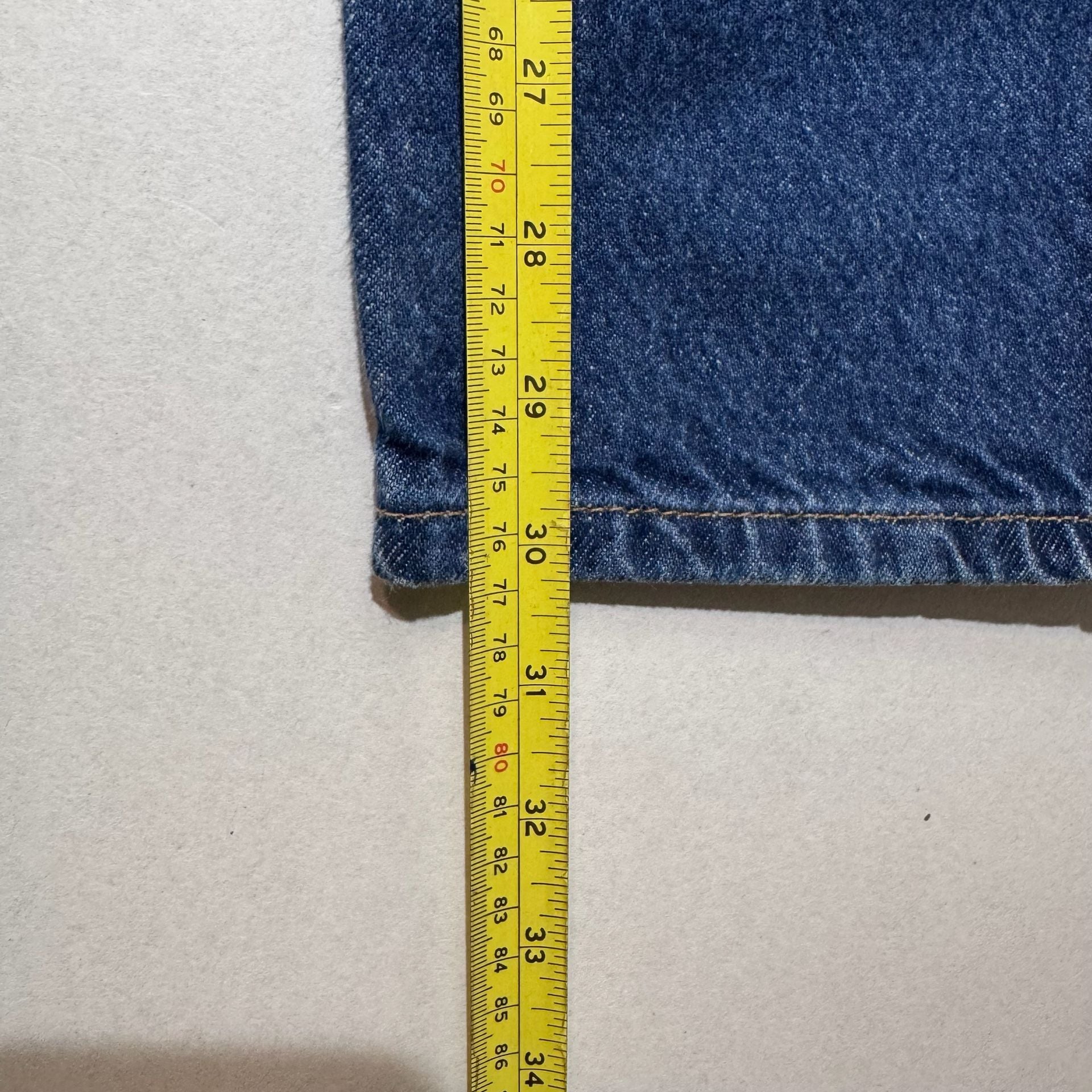Vintage Orange Tab 90’s Levi's 505 Regular Fit Straight Leg Blue Jeans 31x32 9