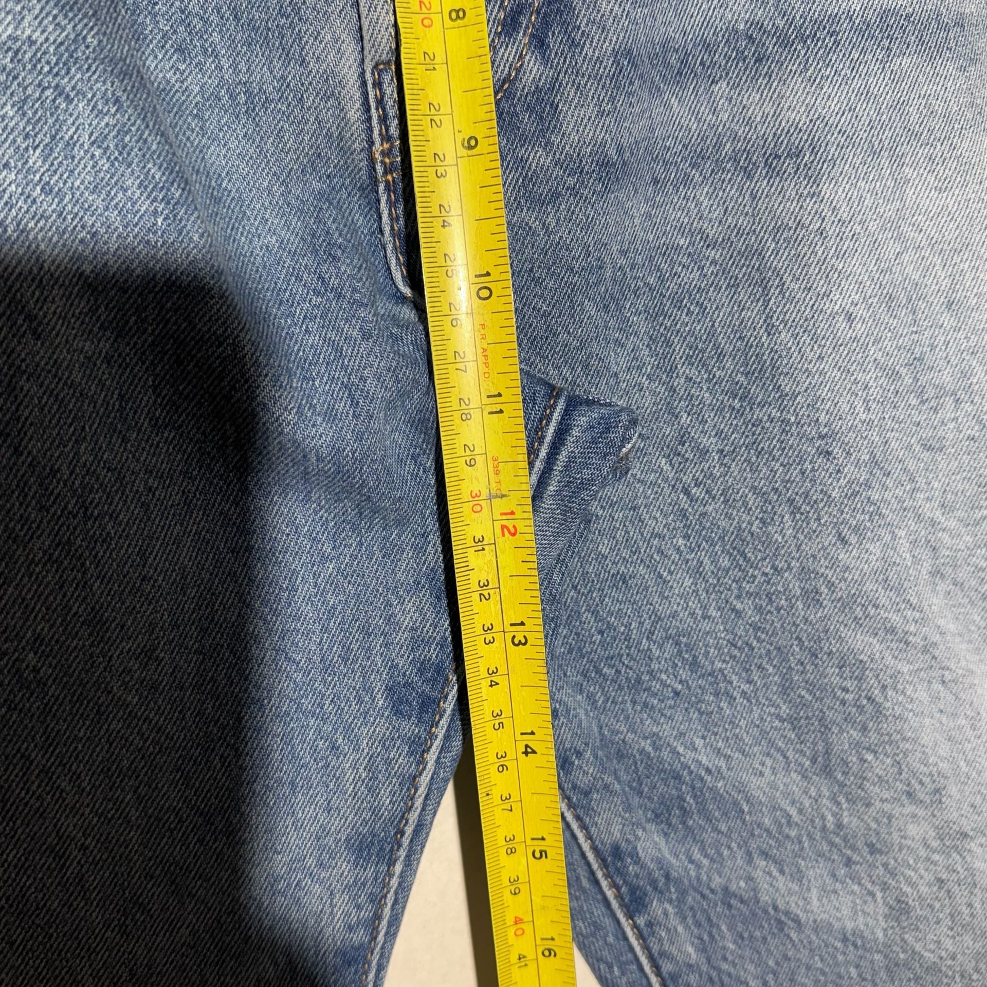 Modern Premium Big E Selvedge Levi's 501 ST Straight Leg Jeans 36x32 Blue Denim 8