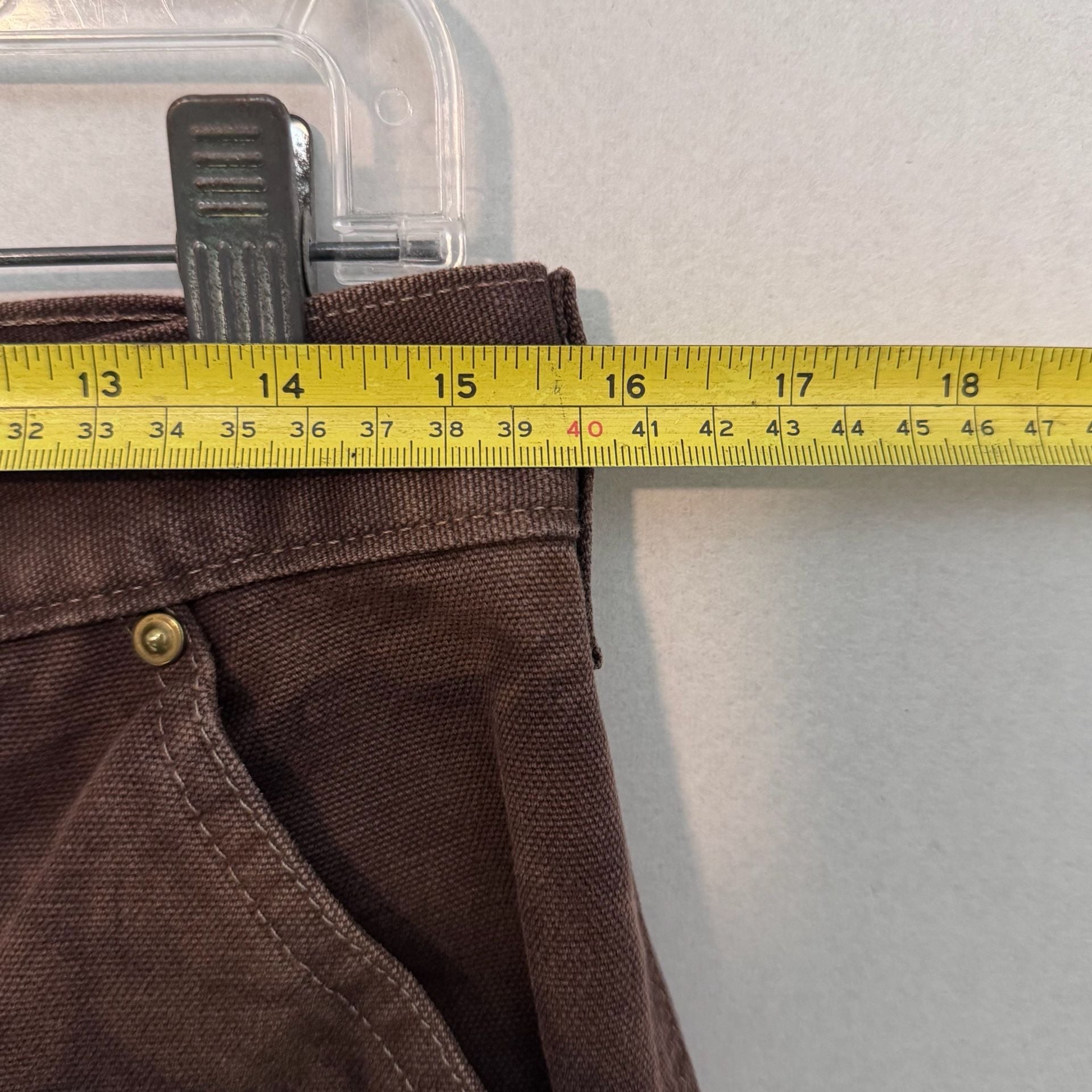 Carhartt Double Knee Workwear Skater Y2K Style Pants 32x34 Brown Made In USA 7