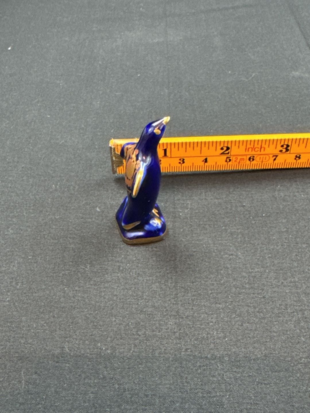Limoges Cobalt Blue Miniature Penguin Figurine Gold Trim 4