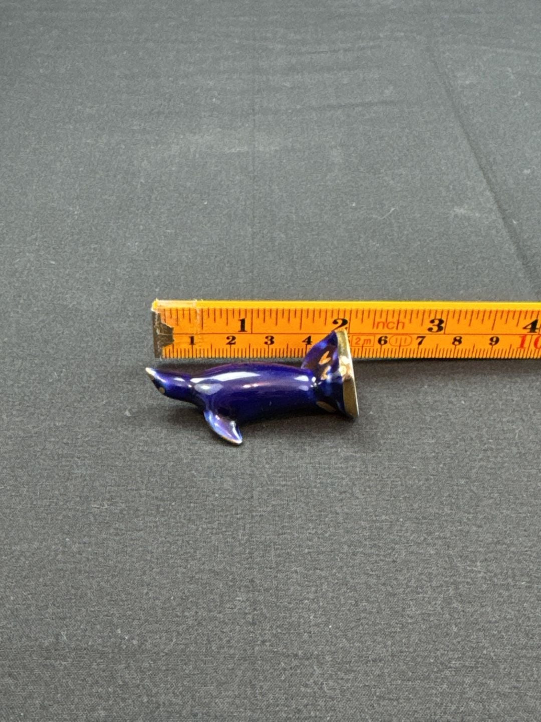 Limoges Cobalt Blue Miniature Penguin Figurine Gold Trim 5