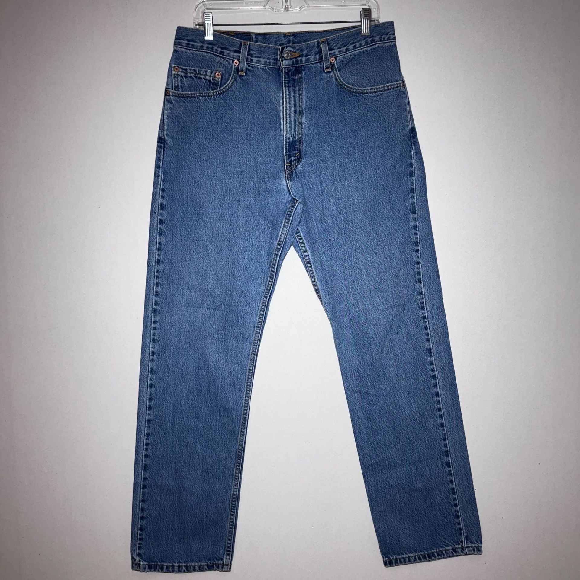 Vintage 90’s Levi's 505 Straight Jeans 34x32 Blue Denim Regular Fit Made in USA 3