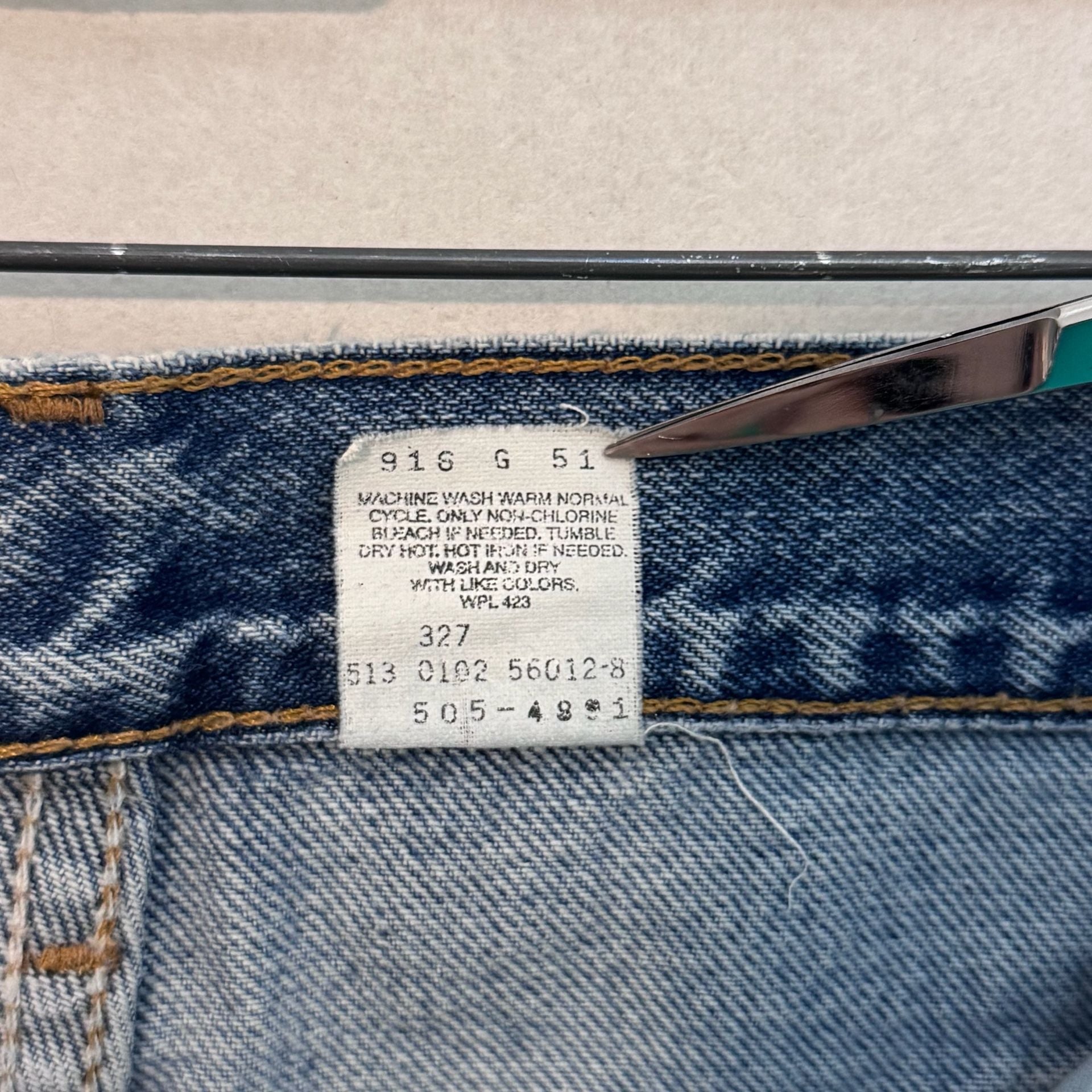 Vintage 90’s Levi's 505 Straight Jeans 34x32 Blue Denim Regular Fit Made in USA 6