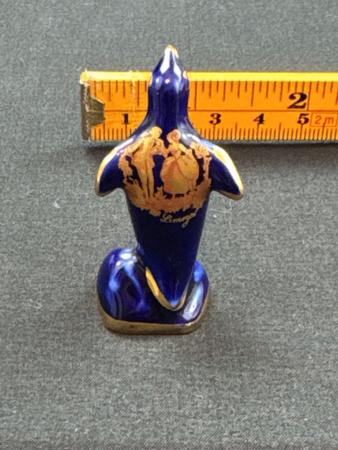 Limoges Cobalt Blue Miniature Penguin Figurine Gold Trim 7