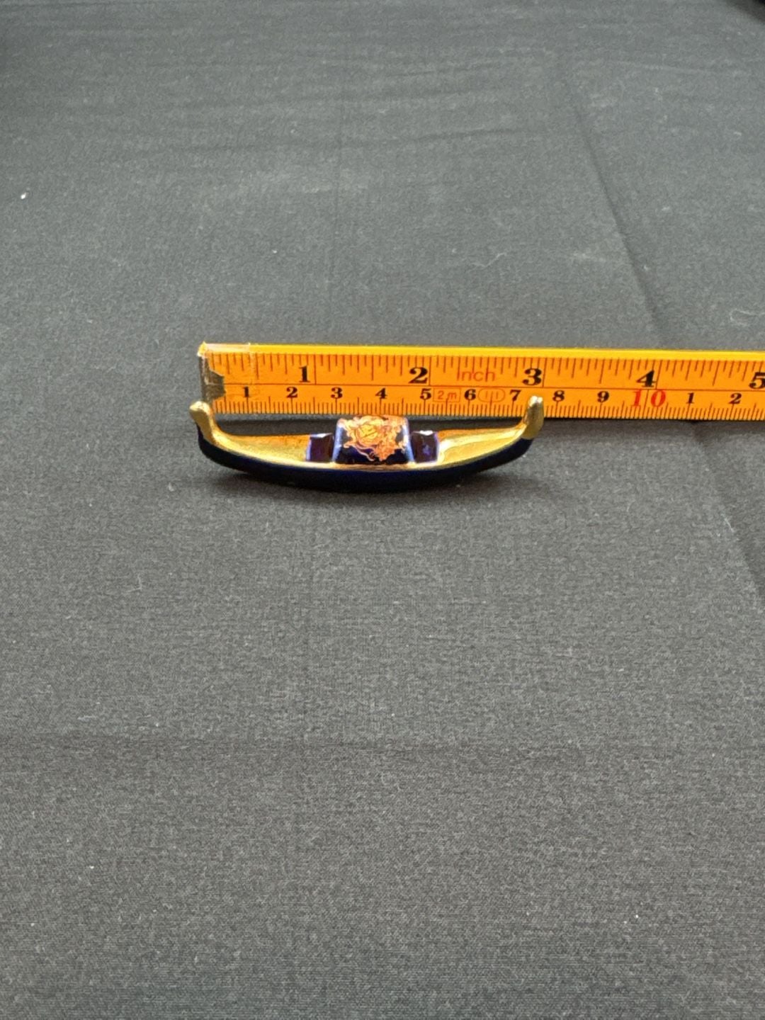 Limoges France Cobalt Blue And Gold Miniature Gondola 1
