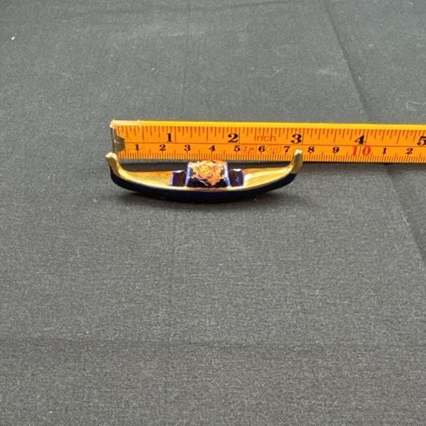 Limoges France Cobalt Blue And Gold Miniature Gondola