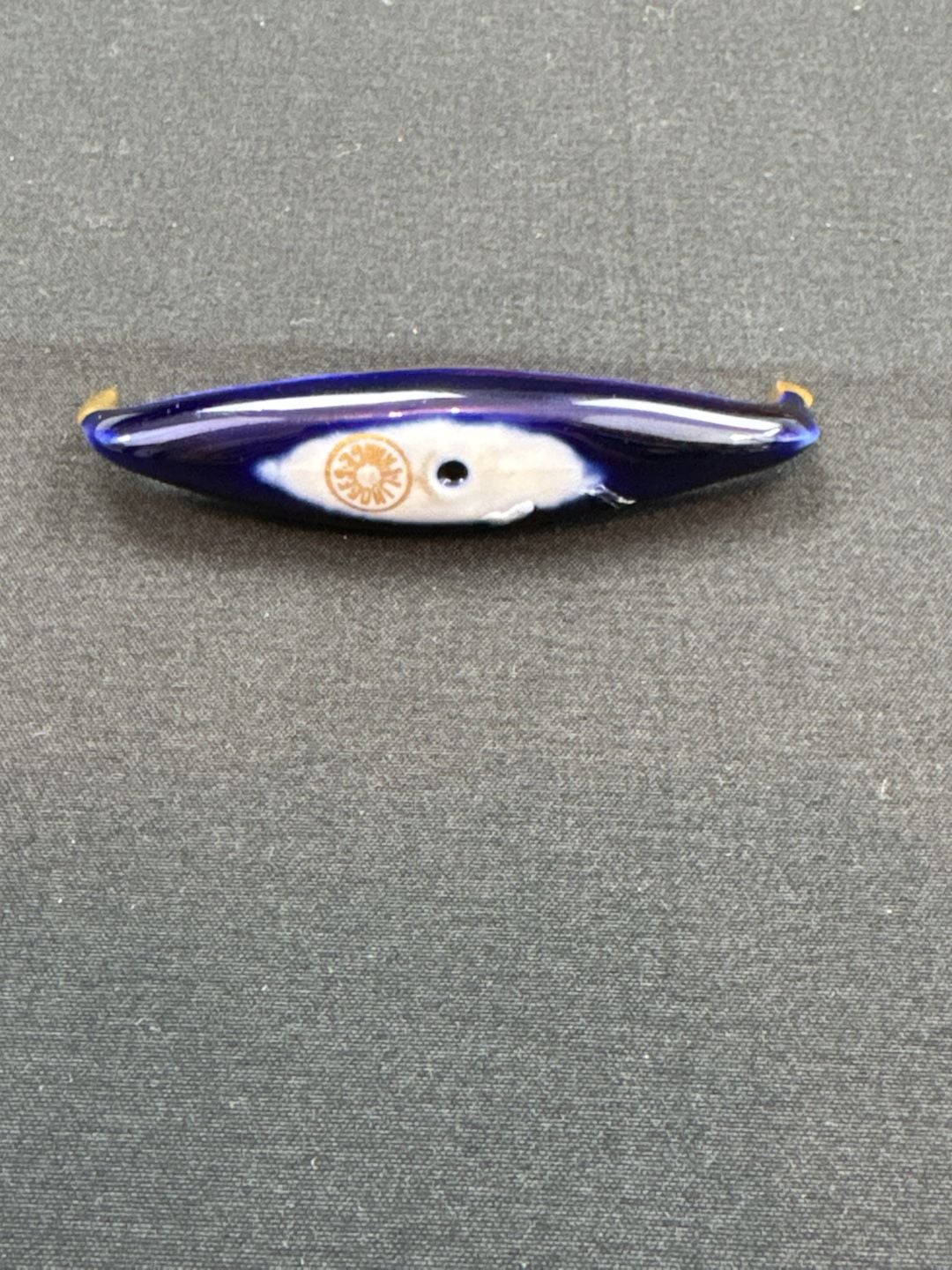 Limoges France Cobalt Blue And Gold Miniature Gondola 5