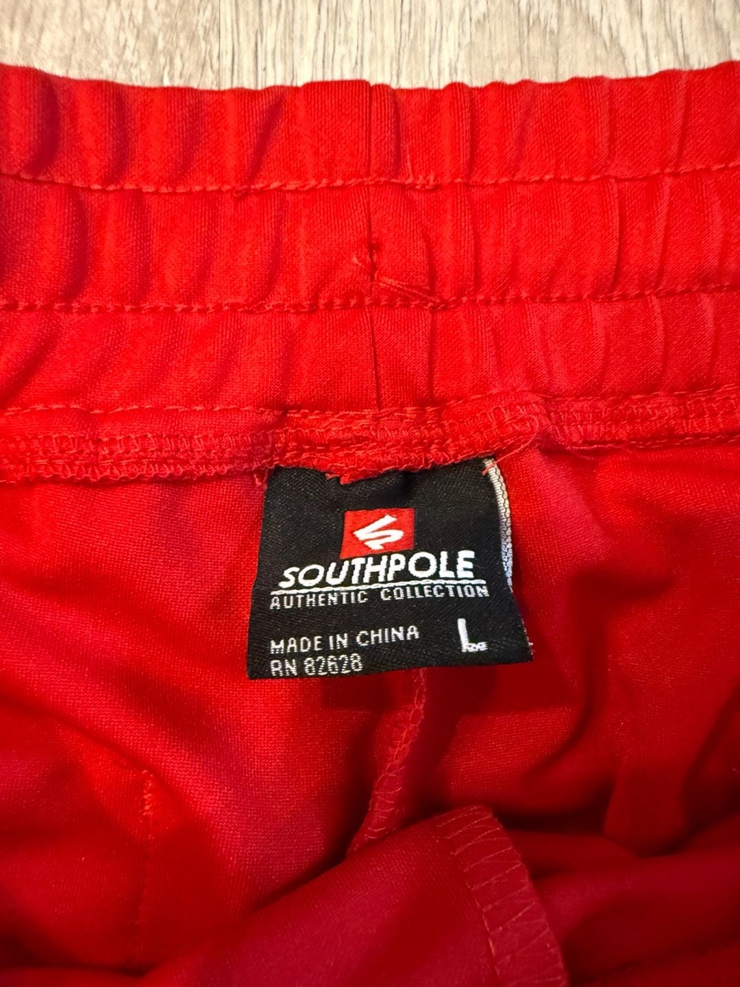 Southpole Track Pants Size L Red Black Side Stripe Joggers 3