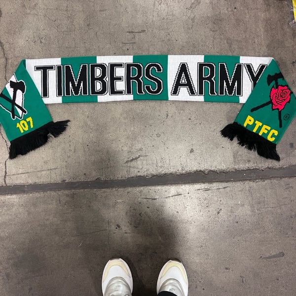 Portland Timbers Army Soccer Scarf PTFC 107 Green White Black