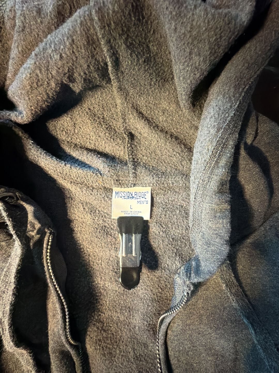Mission Ridge Zip-Up Hoodie Size L Gray 7