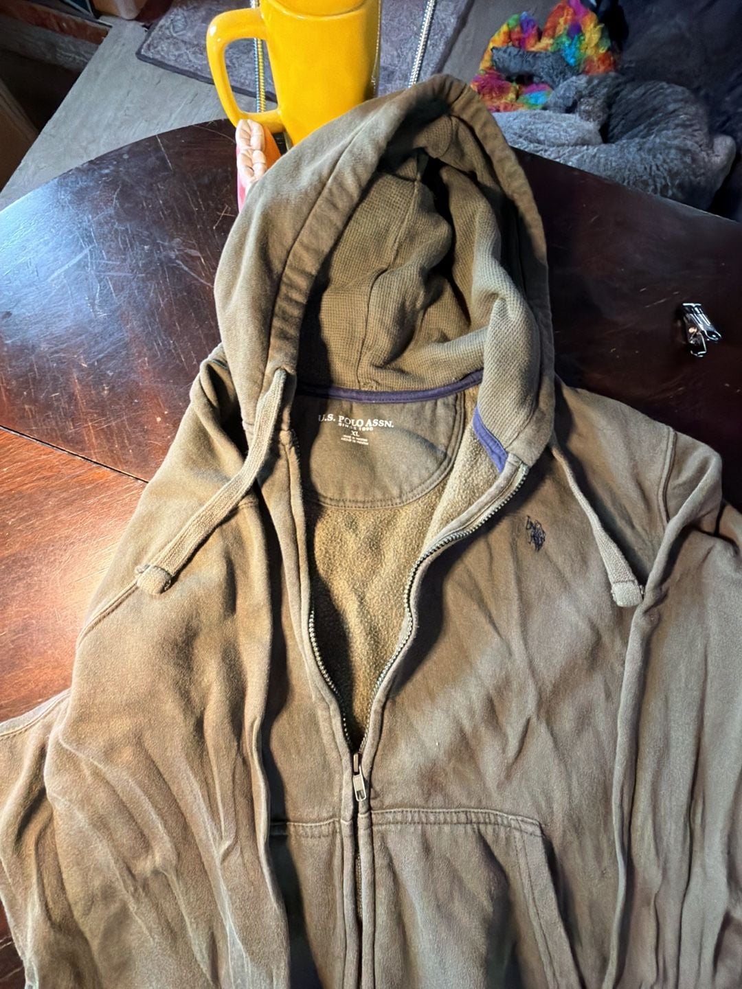 U.S. Polo Assn. Zip Up Hoodie Size XL Green 6