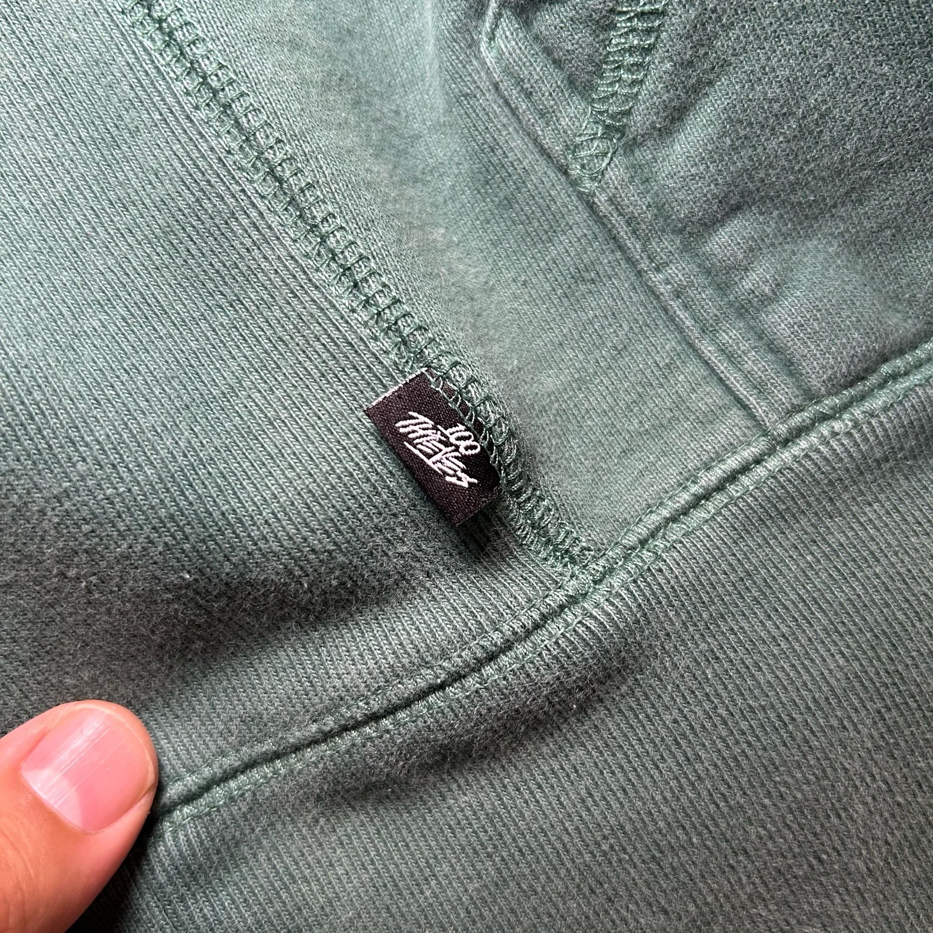 100 Thieves Men’s Green Hoodie Logo Embroidered Pullover Size M 6