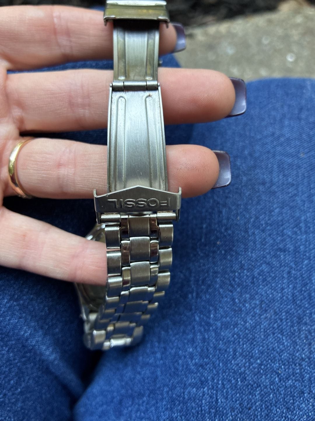 Fossil AM-3482 Quartz 100M Watch Silver Stainless Steel 3