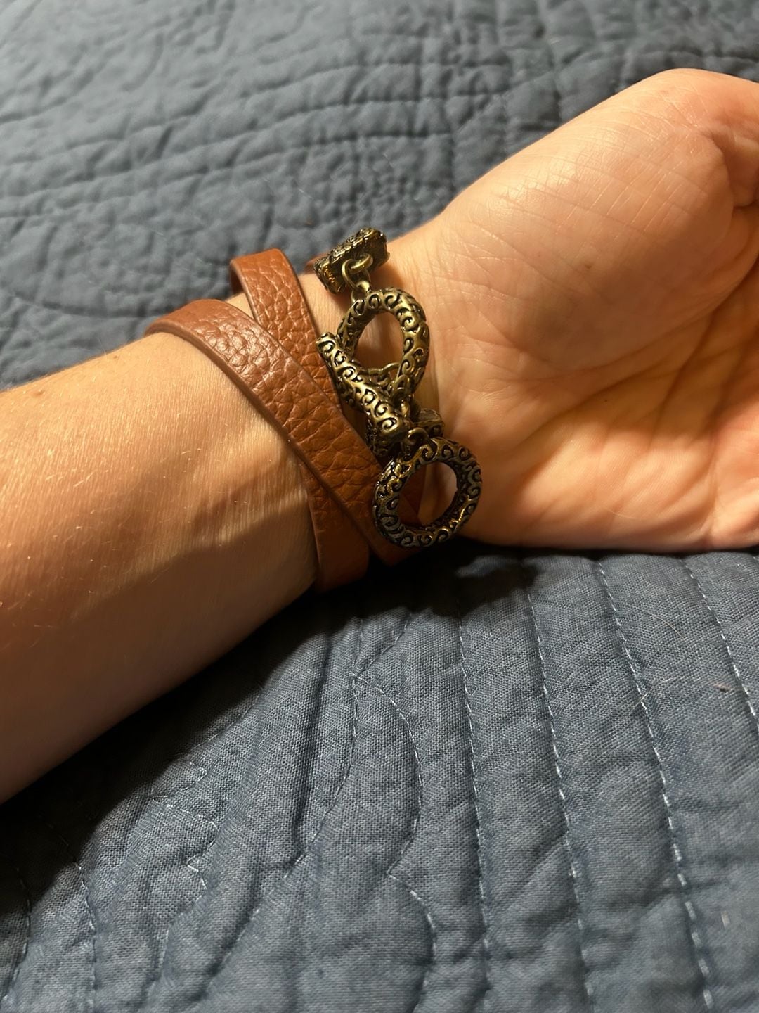 Premier Designs Desert Diva Wrap Bracelet Turquoise Leather 3