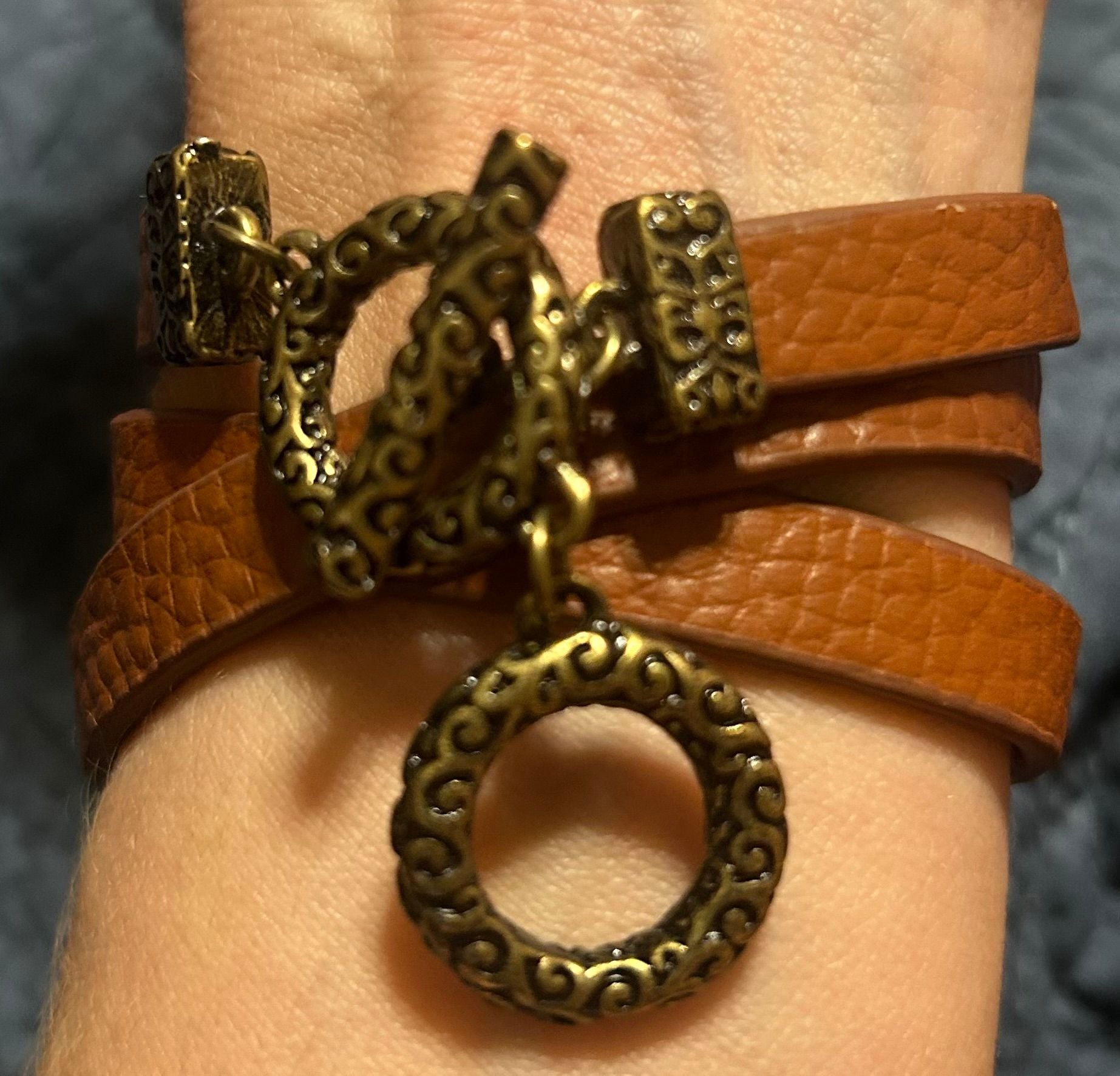Premier Designs Desert Diva Wrap Bracelet Turquoise Leather 4