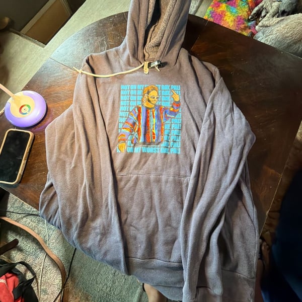 Bella Canvas Not On My Worst Day Pal Graphic Hoodie Size 2XL Grey