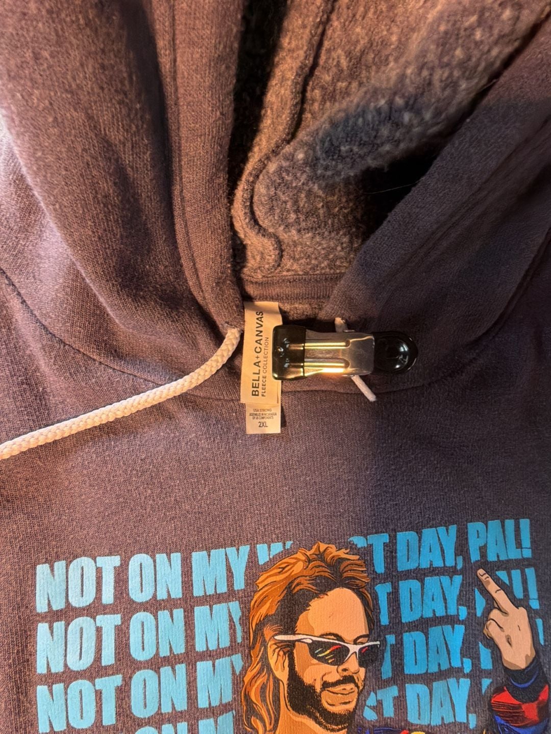 Bella Canvas Not On My Worst Day Pal Graphic Hoodie Size 2XL Grey 4