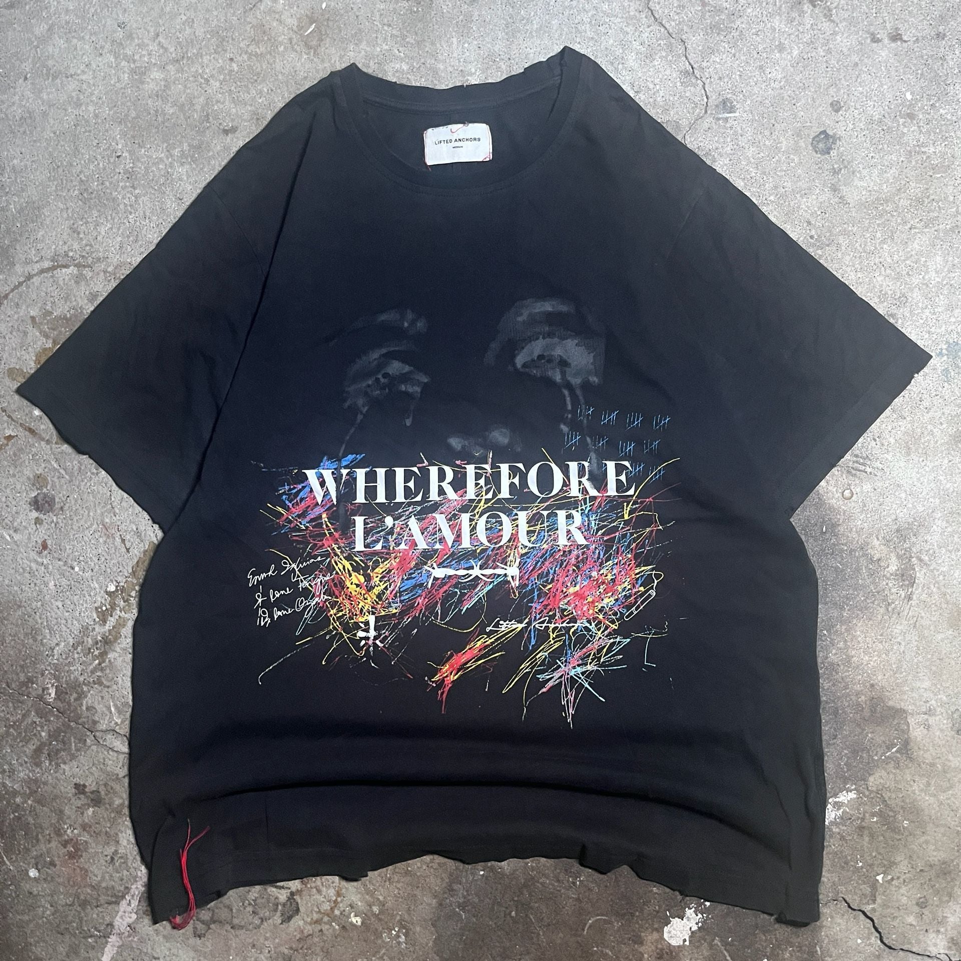 Lifted Anchors Wherefore L'Amour T-Shirt Size Medium Black 2