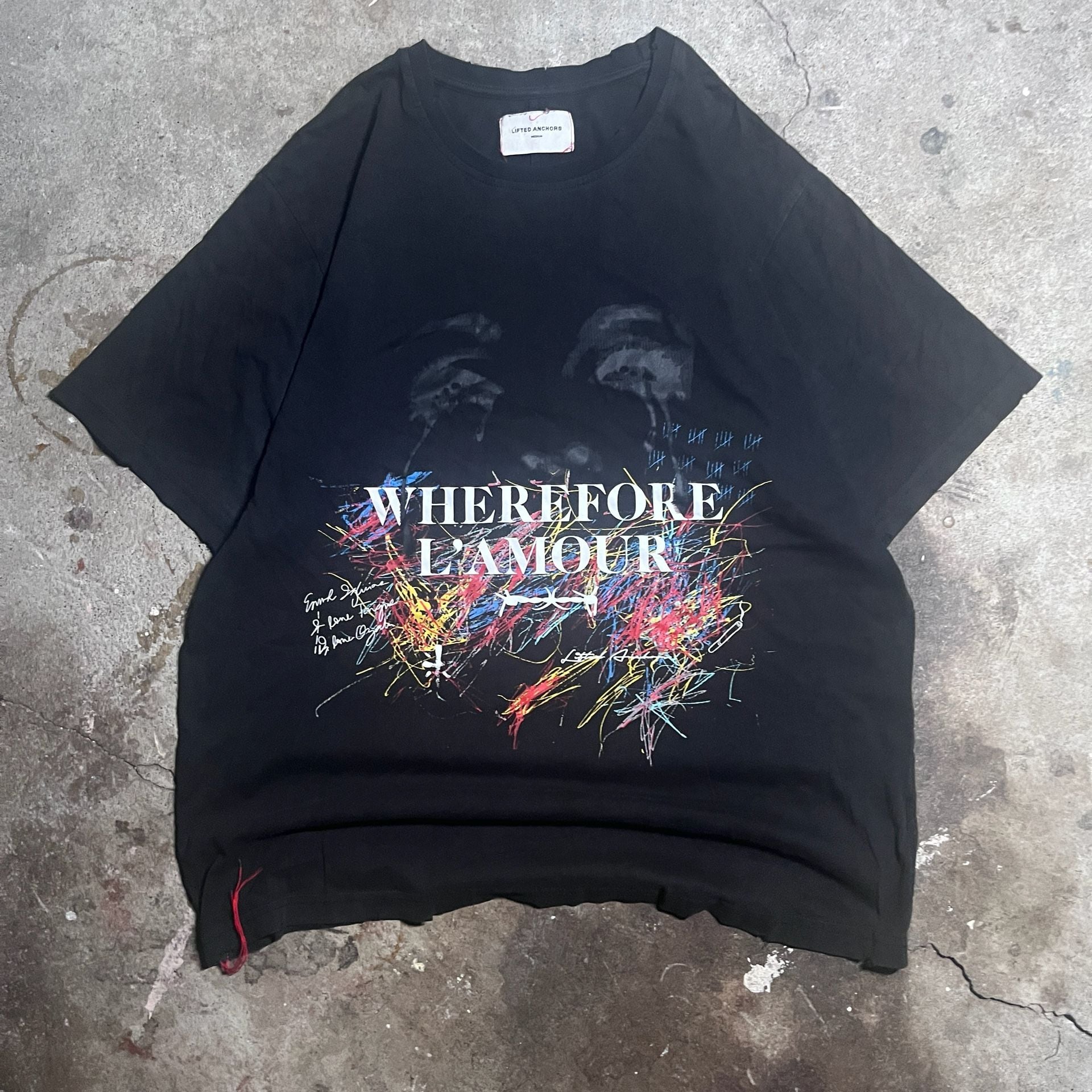 Lifted Anchors Wherefore L'Amour T-Shirt Size Medium Black 9