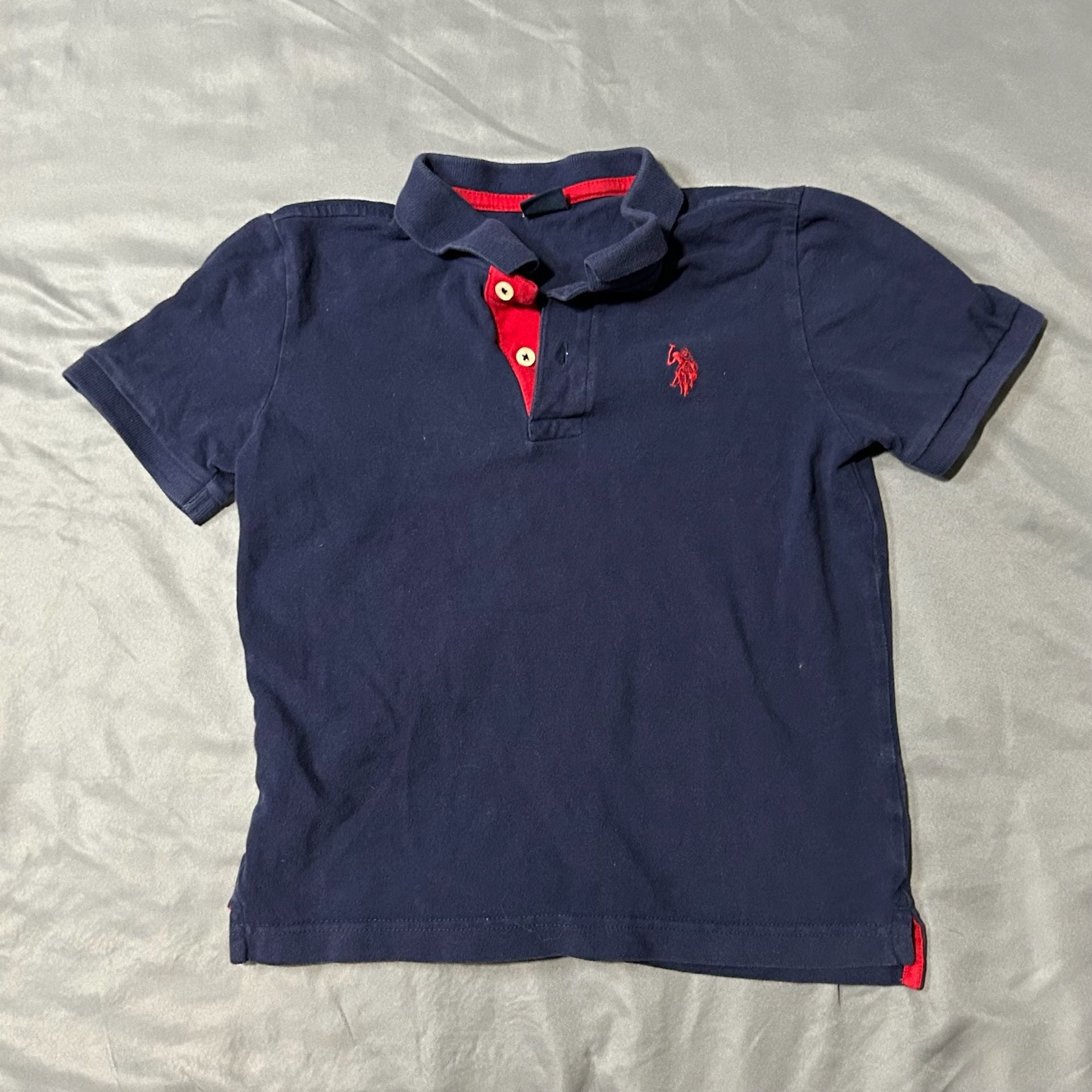 U.S. Polo Assn. Short Sleeve Polo Shirt Navy Red Child Size 2