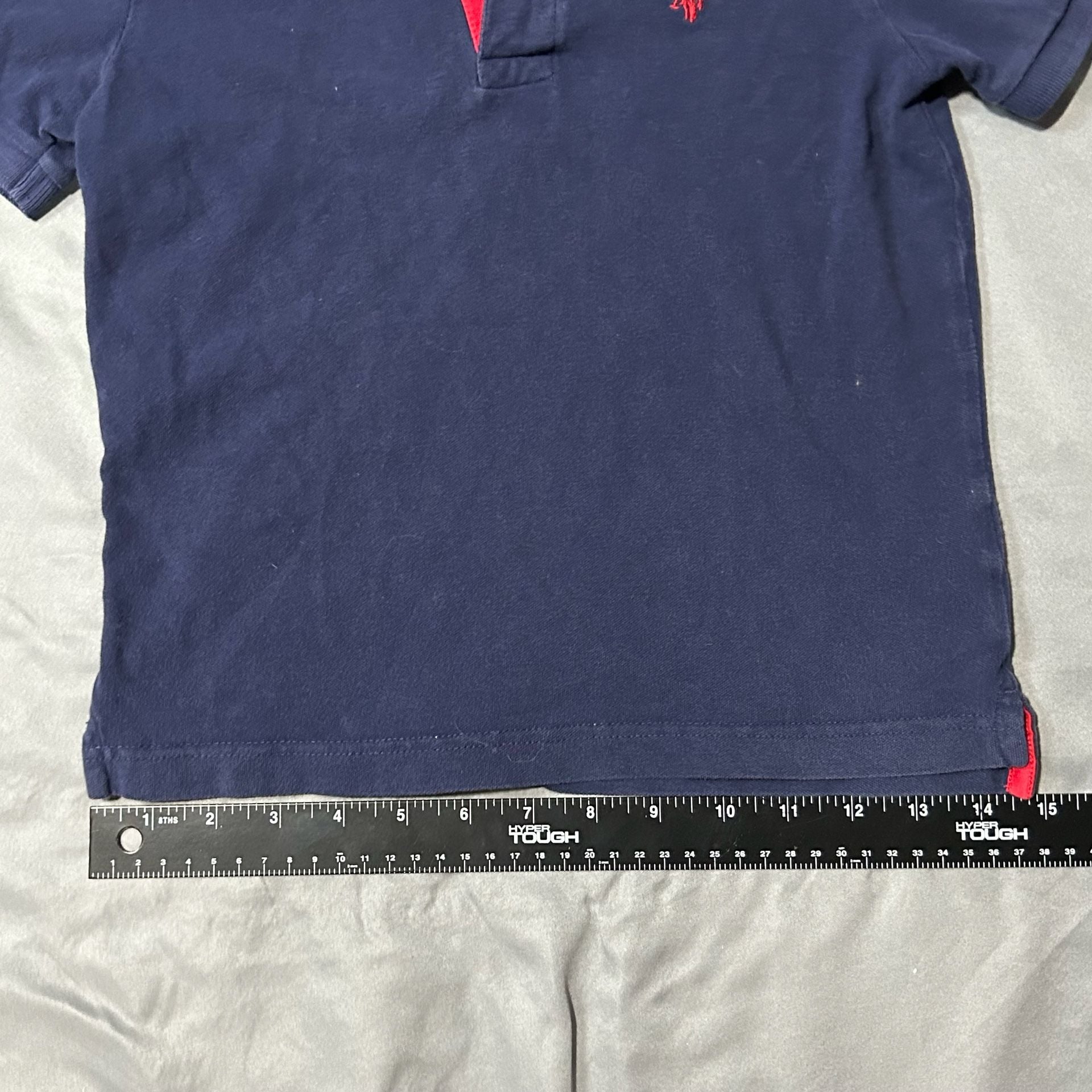 U.S. Polo Assn. Short Sleeve Polo Shirt Navy Red Child Size 7