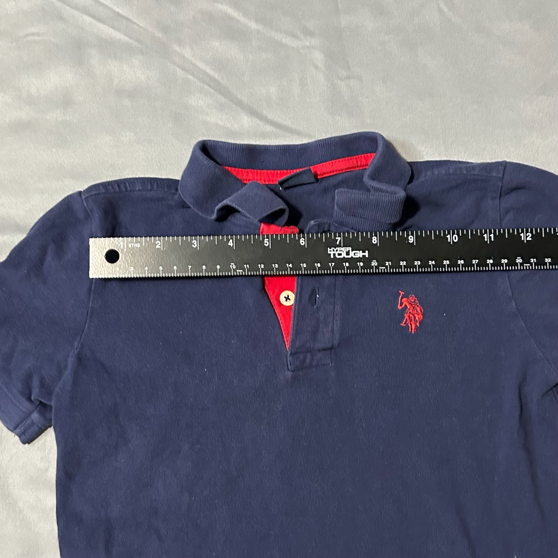 U.S. Polo Assn. Short Sleeve Polo Shirt Navy Red Child Size 9
