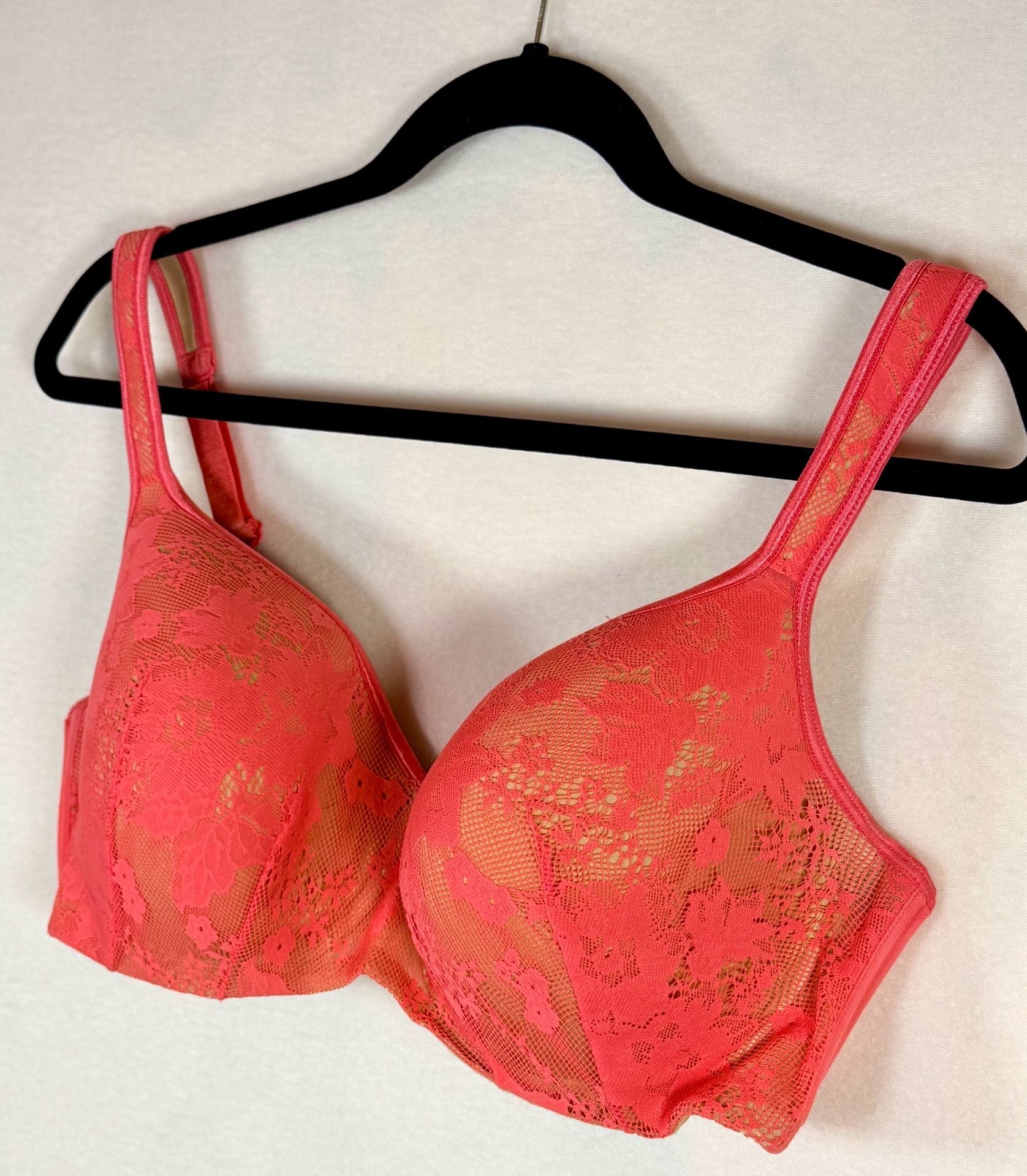 Cacique by Lane Bryant Women's Full Coverage Bra 40DD, Lightly Lined, Coral 3